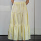 Gonna Franci Organza Ricamata Giallo