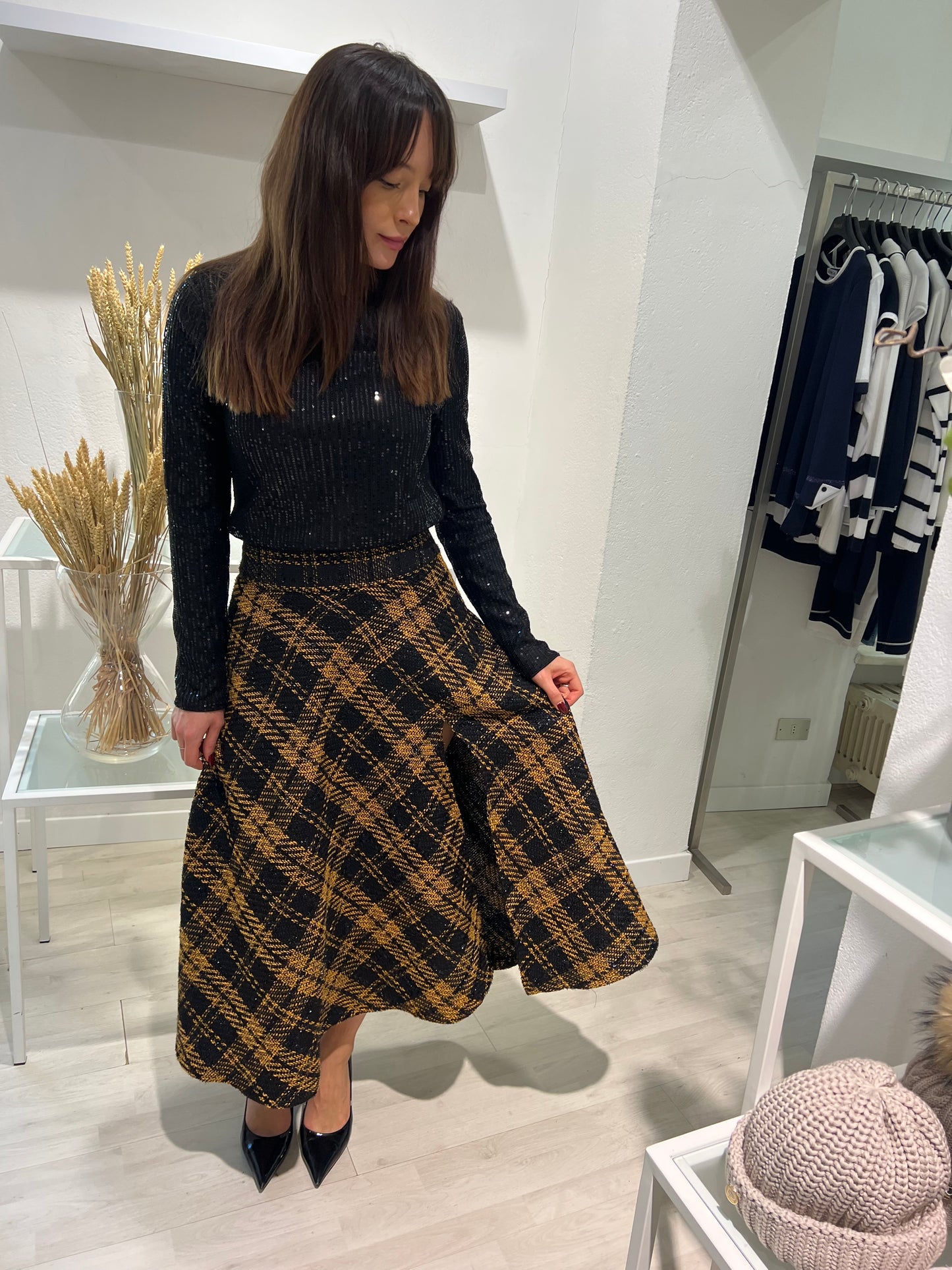 Gonna Valentina Tweed scacchi