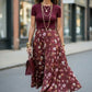 Gonna Malu’ Bordeaux con fiori