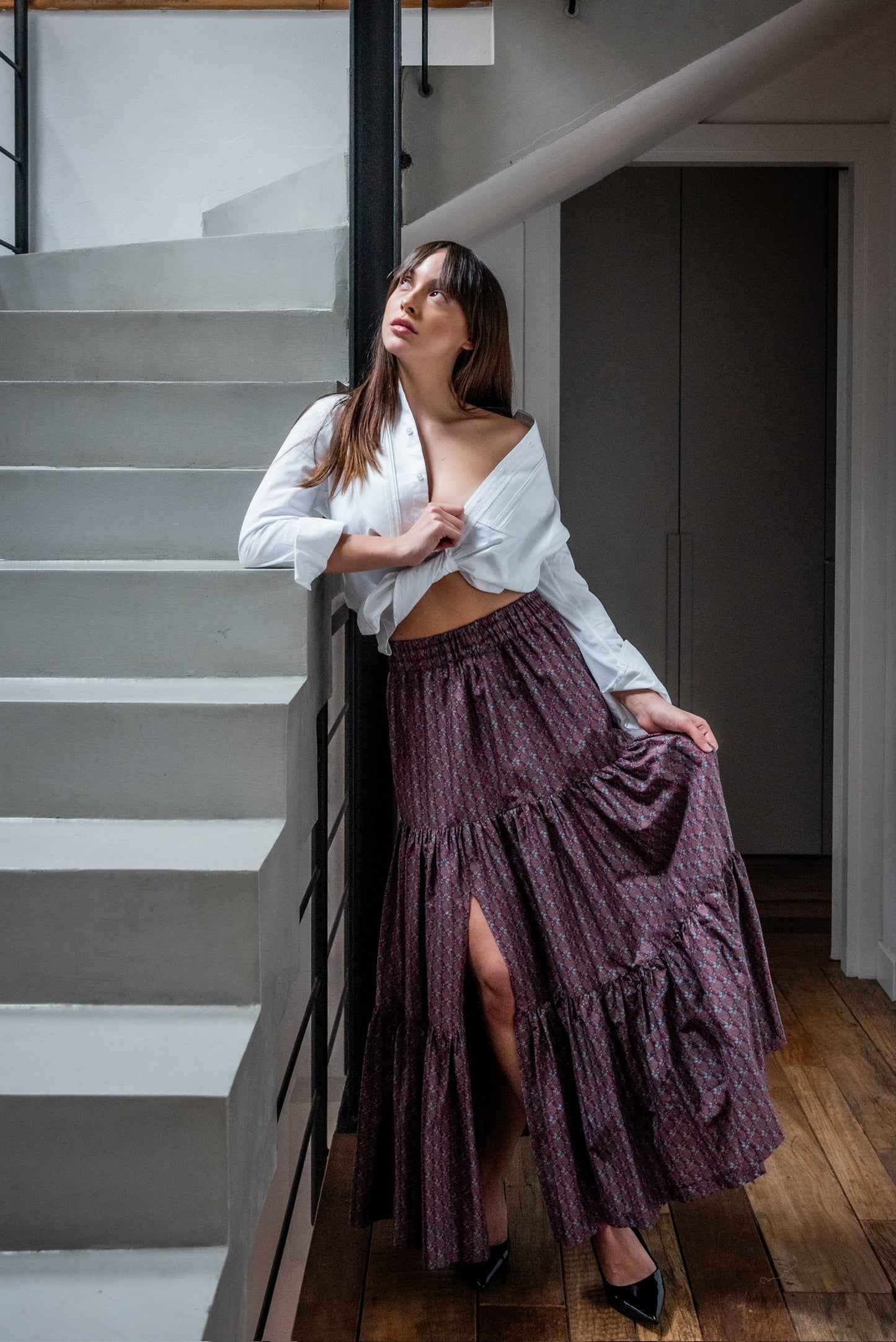 Gonna Franci Cotone Liberty Viola