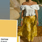 Gonna Valentina Douchesse Foglie Giallo