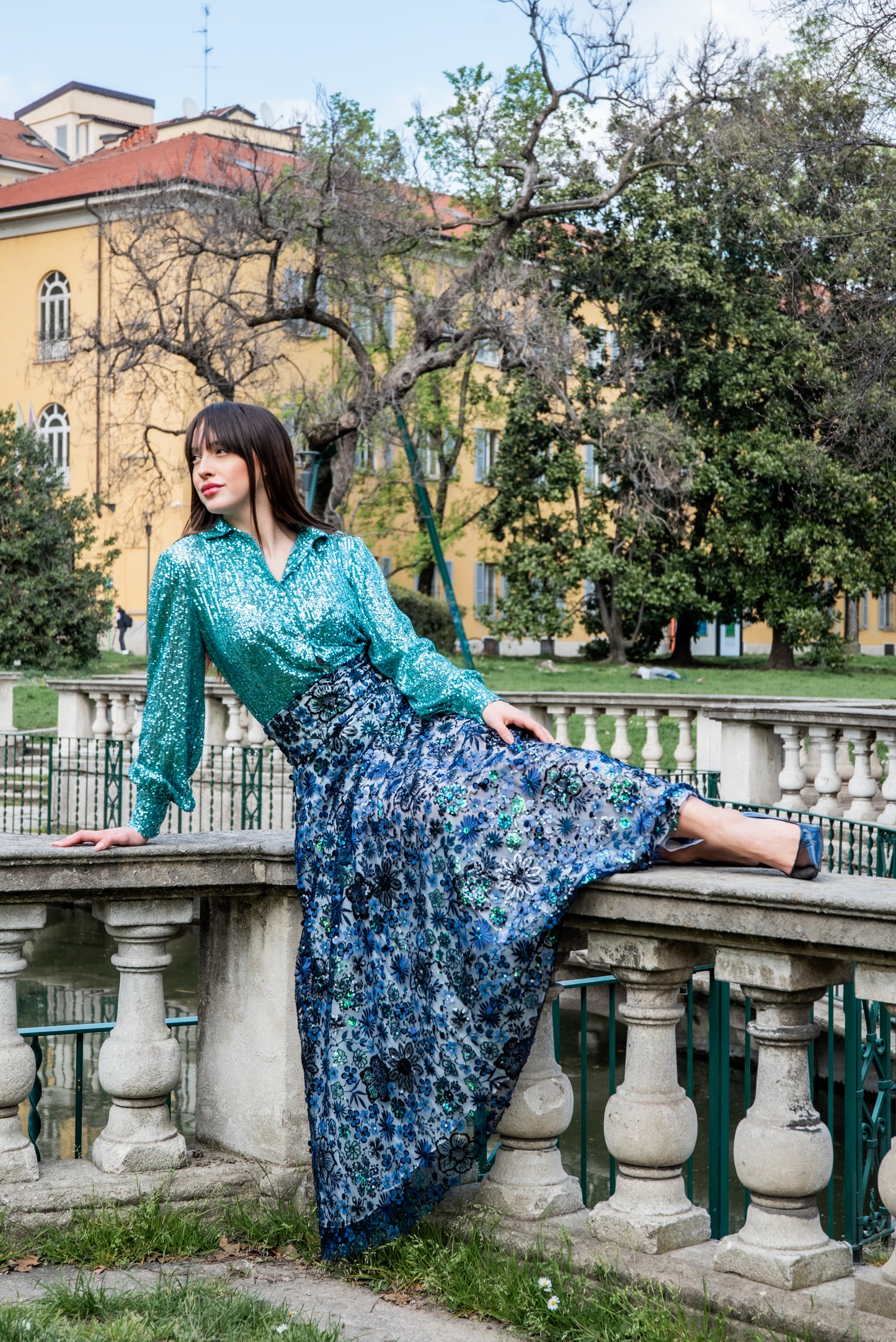 Gonna VALENTINA paillettes e cristalli LUXURY EDITION