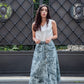 Gonna Toile de Jouy Azzurro Cielo