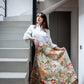 Gonna Valentina lino Fiori Lino