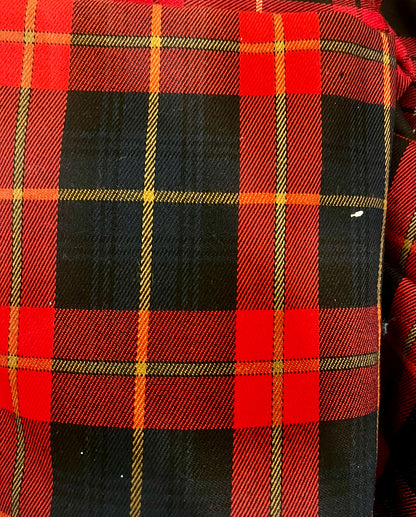 Gonna Antonia tartan rosso blu