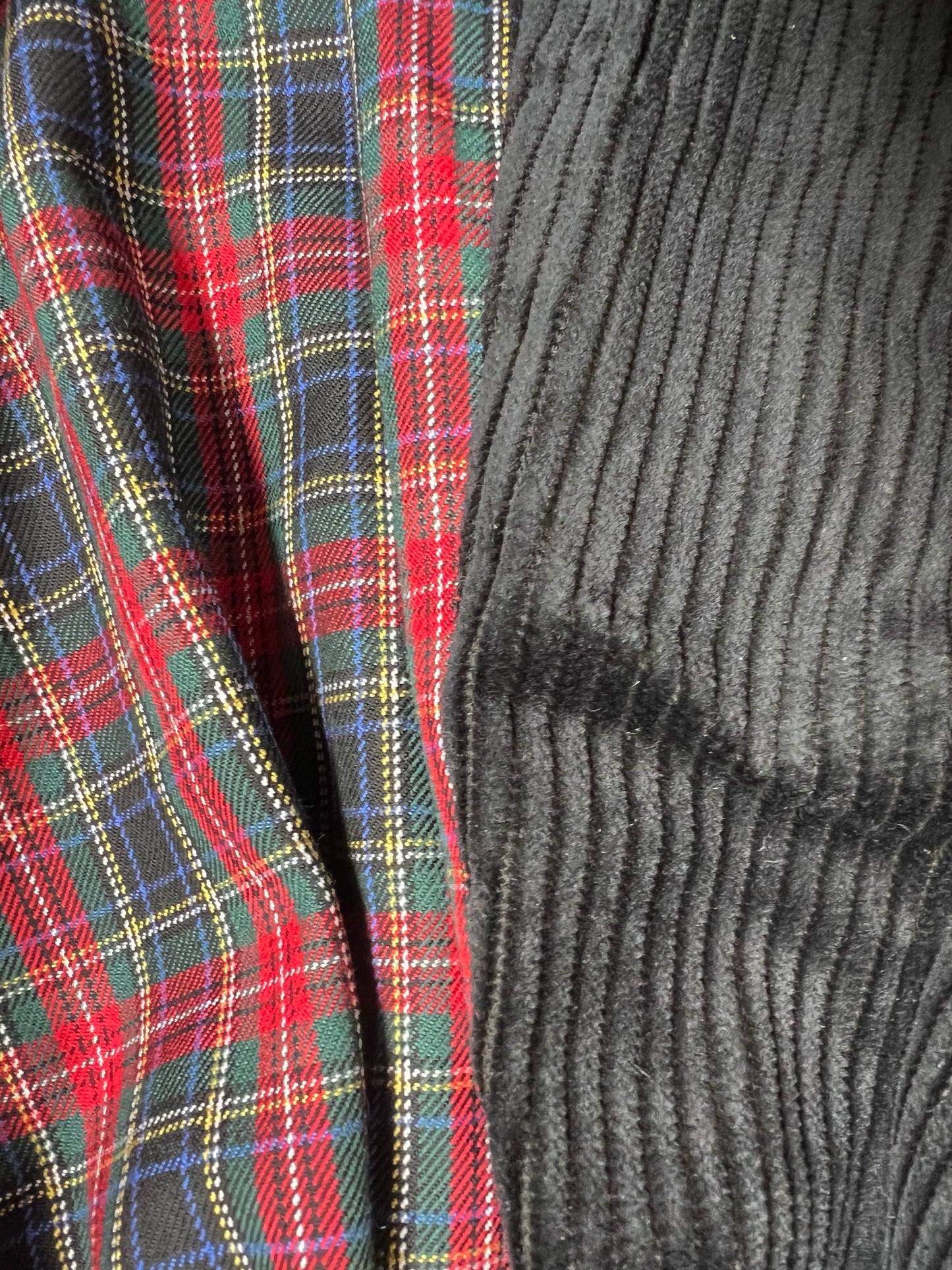 Gonna KIDS bicolore Duble velluto nero tartan