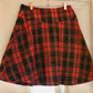 Gonna Valentina Corta Tweed Lame’ Rosso e Nero a Quadri