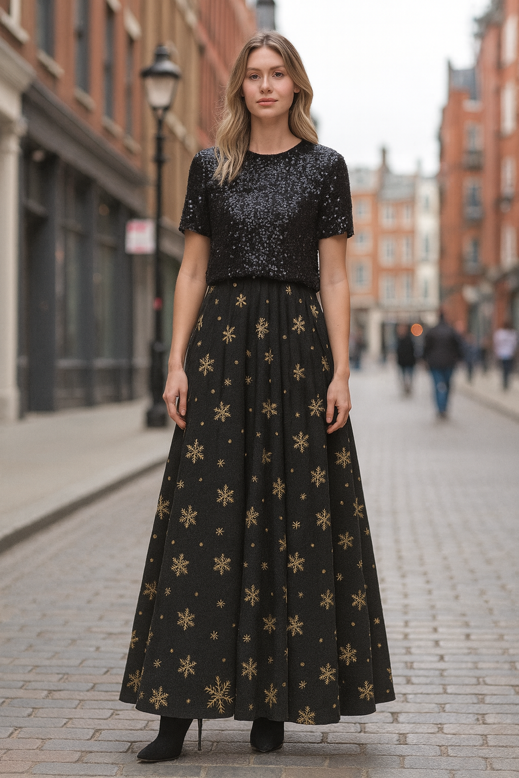 Gonna Malu’ chiffon fiocchi di neve