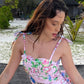 Gonna Franci e top Capri in Cotone a fiori