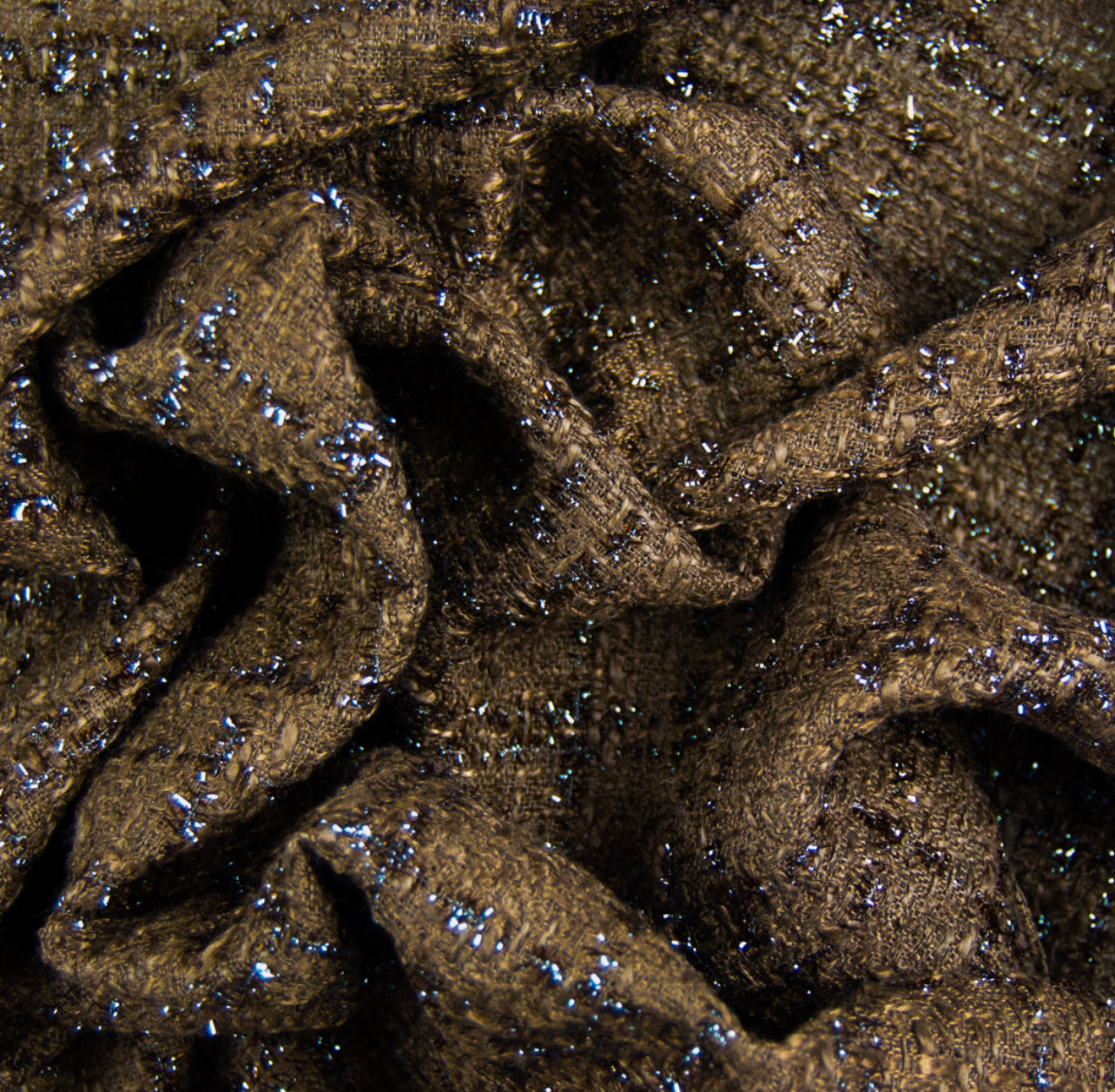 Gonna Valentina Corta Tweed Nero e Oro