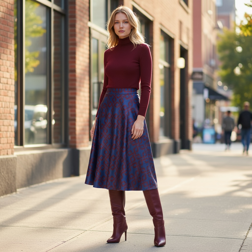 Gonna Malu’ in satin Blu motivo greche