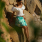 Gonna Monica Fiori Verde