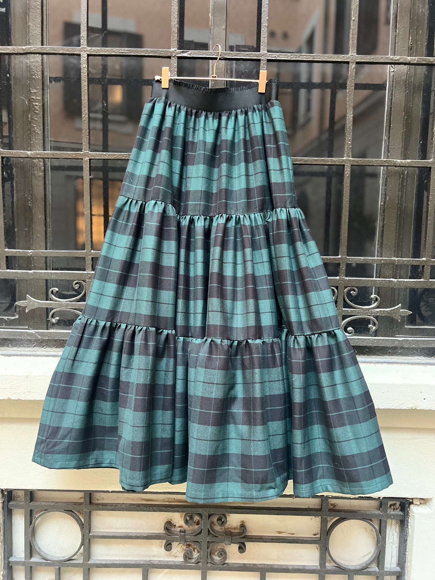 Gonna Franci Scacchi Verdi e Neri