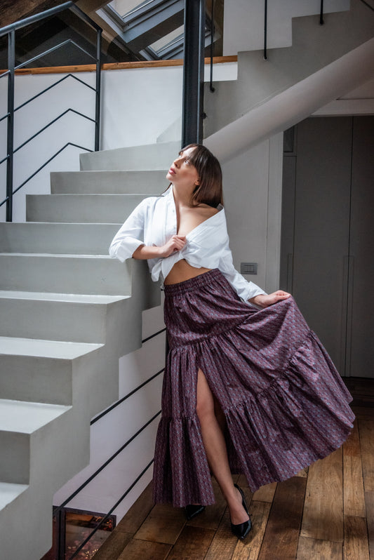Gonna Franci Cotone Liberty Viola
