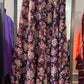 Gonna Malu’ Chiffon nero con fiori