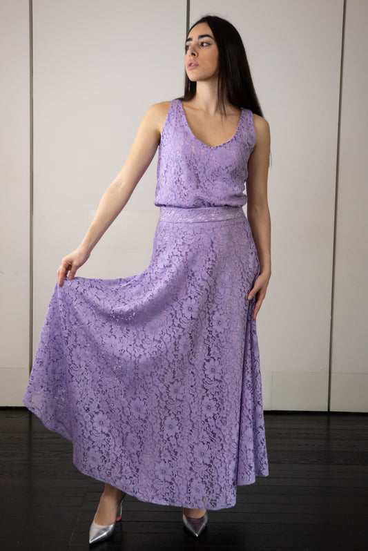 Gonna Valentina Pizzo con top LIMITED EDITION lilla
