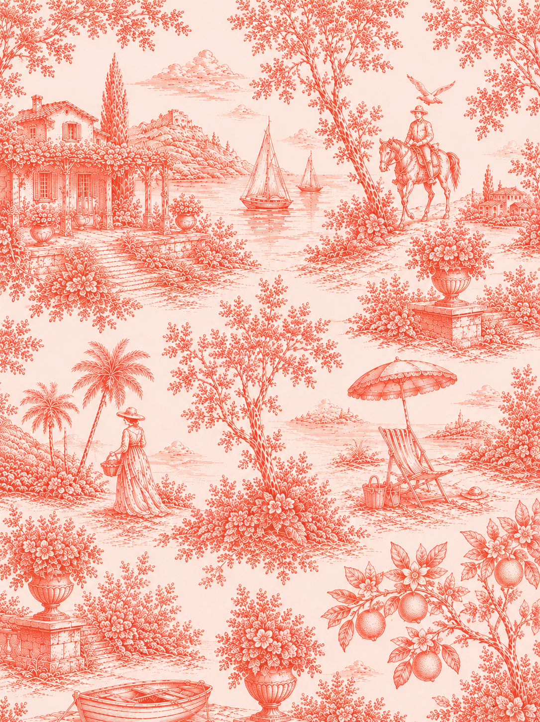 Gonna Malù Summer Toile de Jouy