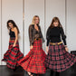 Gonna Franci Tartan Rosso