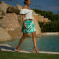 Gonna Monica Fiori Verde