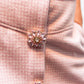 Gonna Letizia Lana rosa Bottoni Gioiello