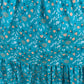Gonna Franci Cotone turchese micro fiorellini