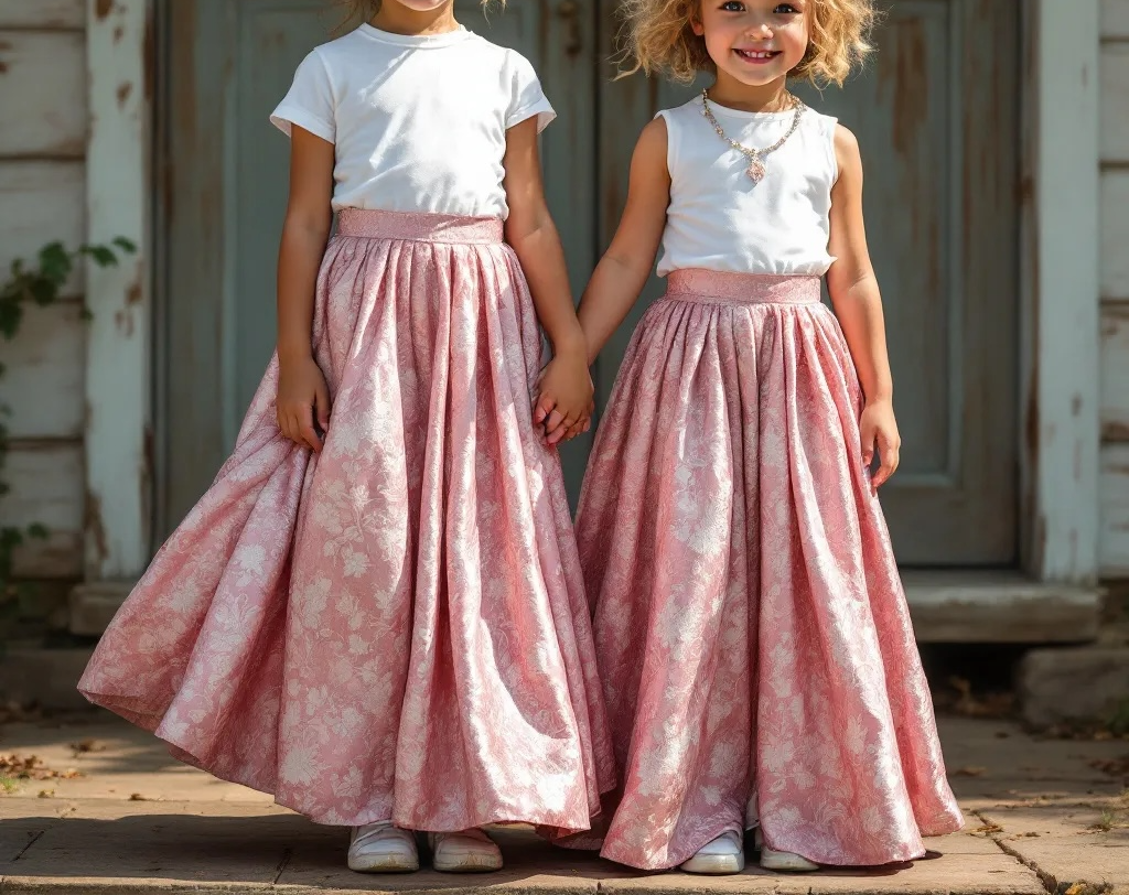 Gonna MINI ME broccato Rosa