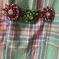 Camicia Verde quadri Rosa con Fiori