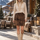 Minigonna Monica faux fur color marron glacé