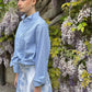 Gonna Toile de Jouy Valentina cotone azzurra