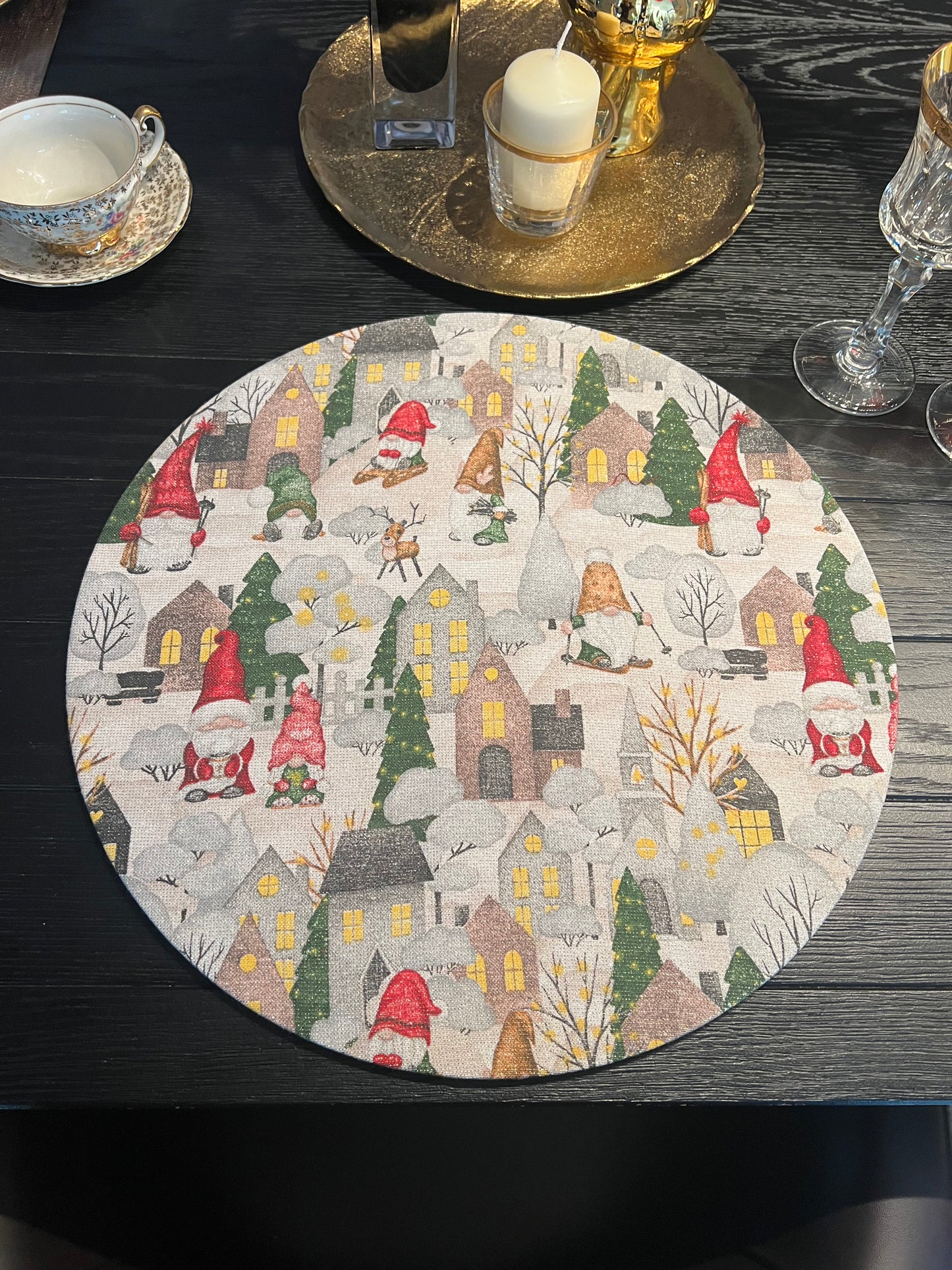 Sottopiatti con Nanetti Natalizi