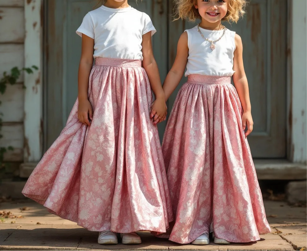 Gonna MINI ME broccato Rosa