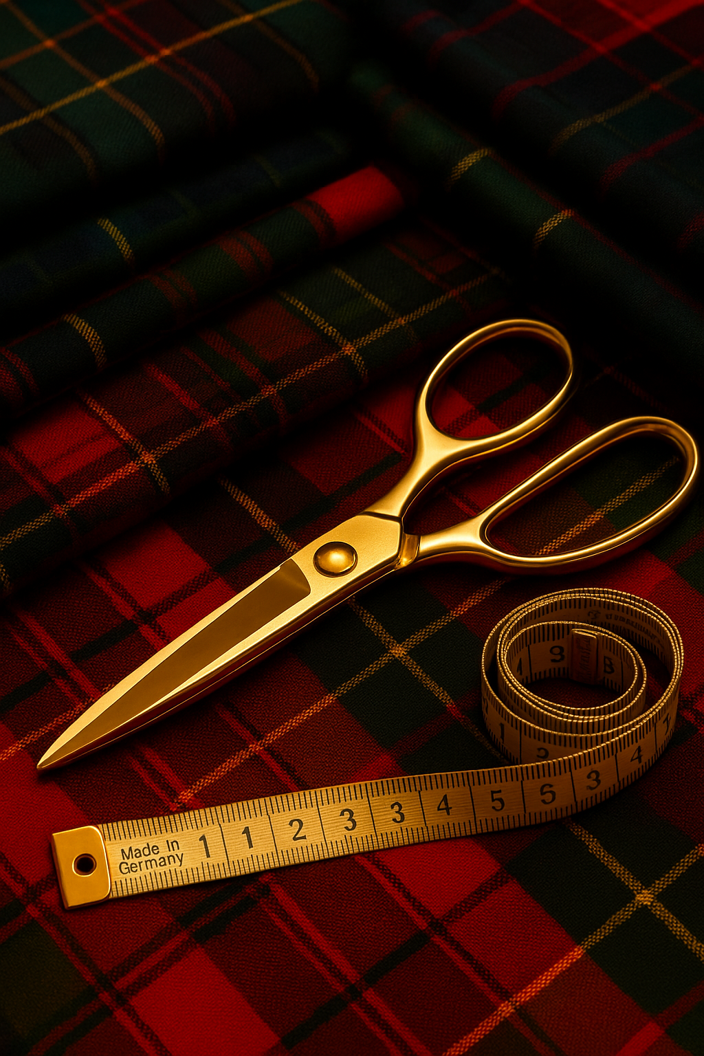 Gonna Franci Tartan Rosso