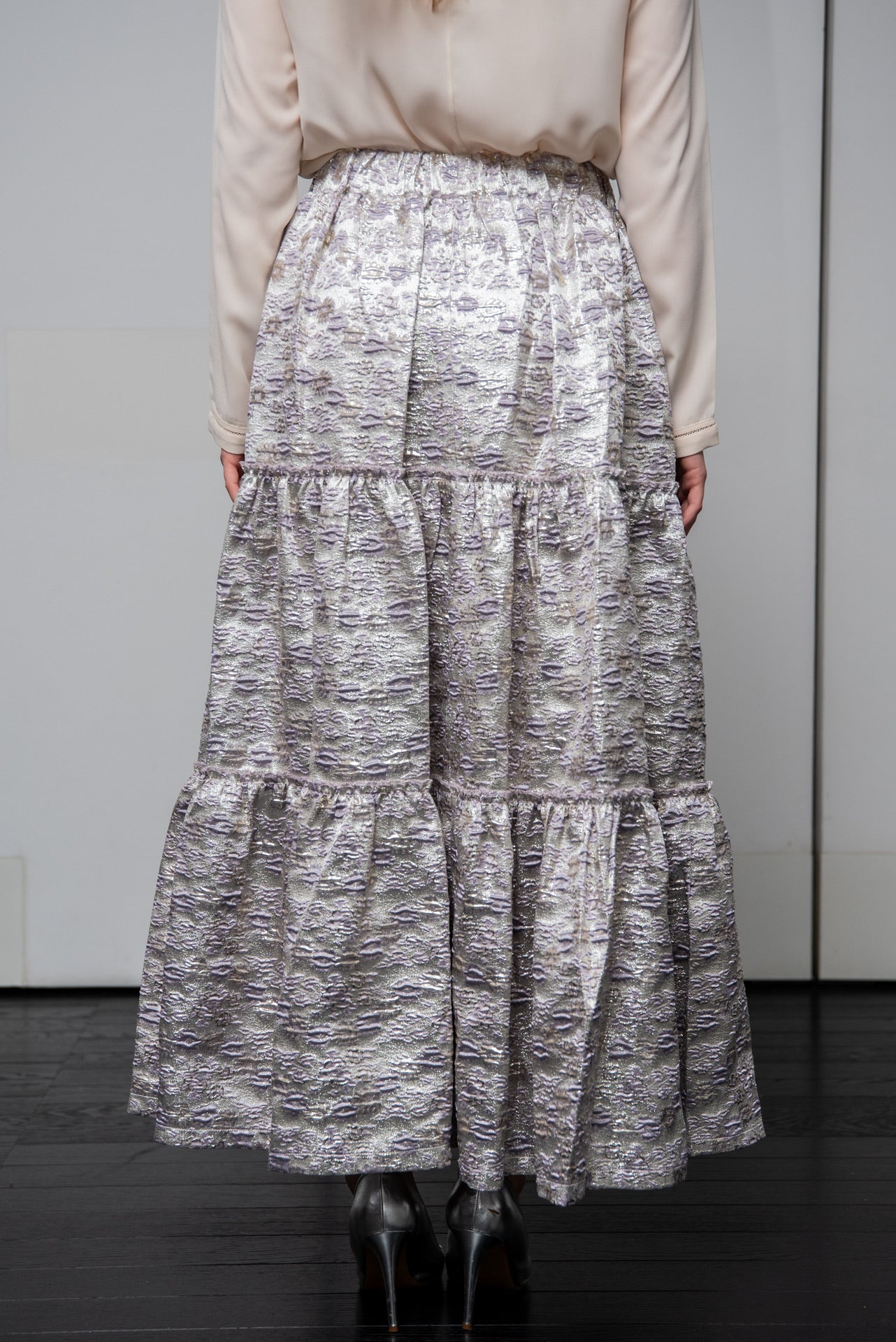 Gonna Franci  Broccato argento