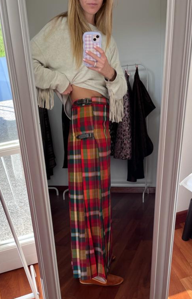 Gonna KILT Tartan Scacchi Beige