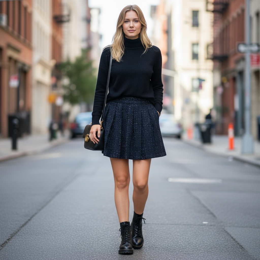 Gonna Paola Tweed Lame’ blu