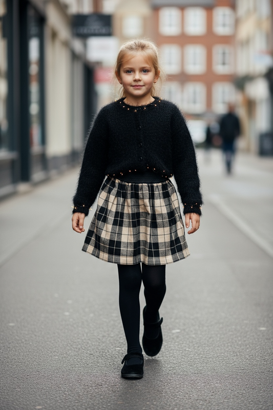 Gonna Kids Mini-Me – Christmas Capsule scacchi beige