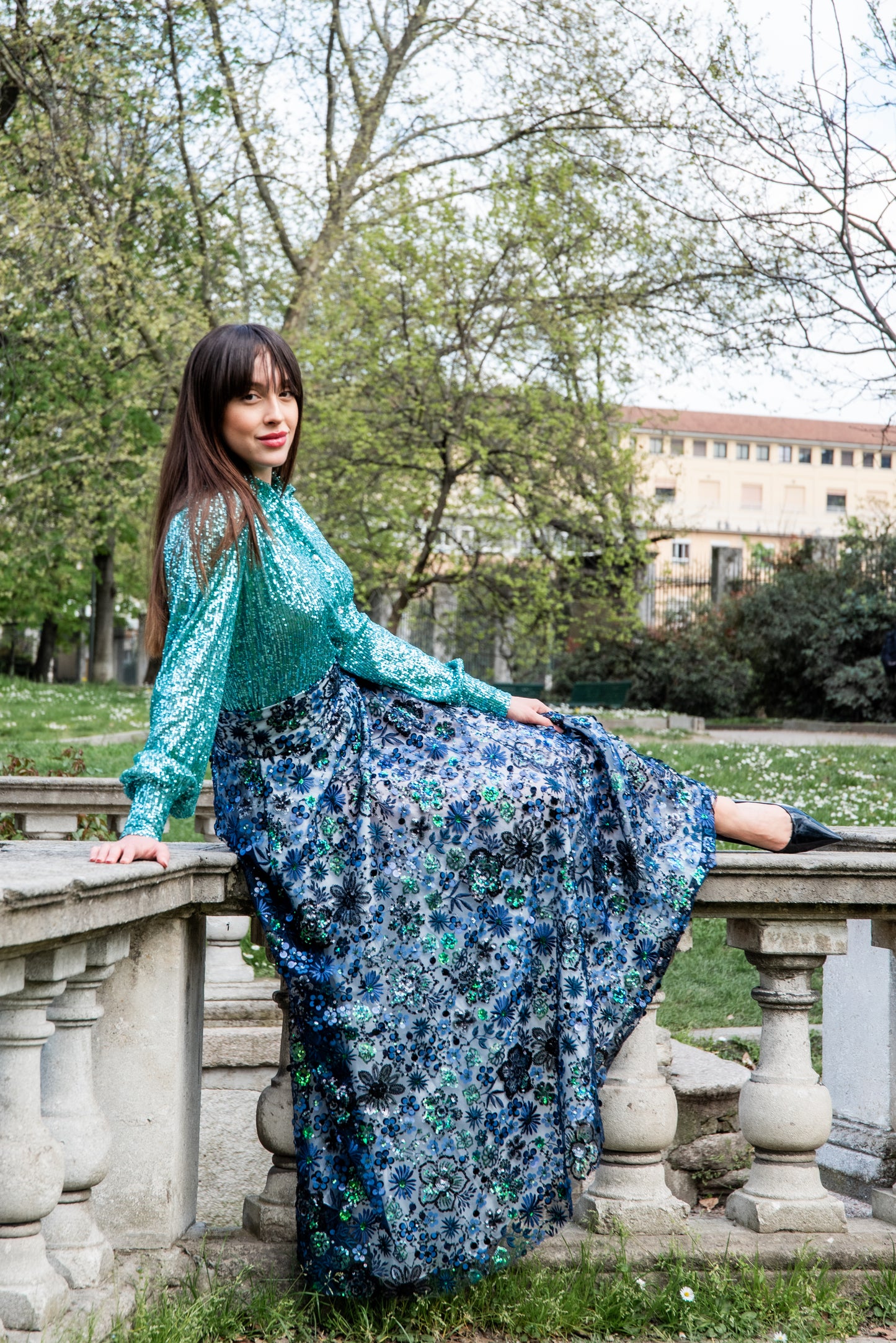 Gonna VALENTINA paillettes e cristalli LUXURY EDITION