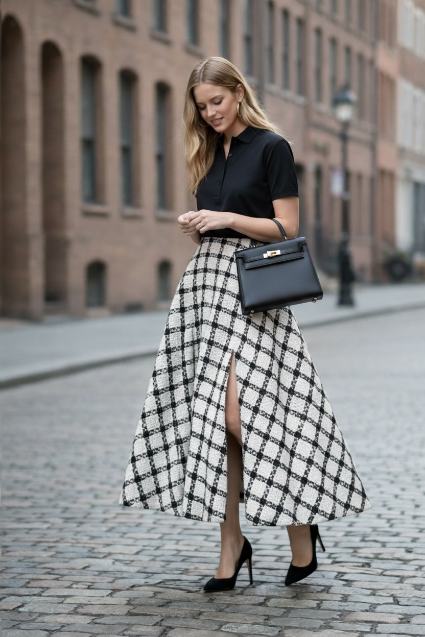 Gonna Antonia in tweed