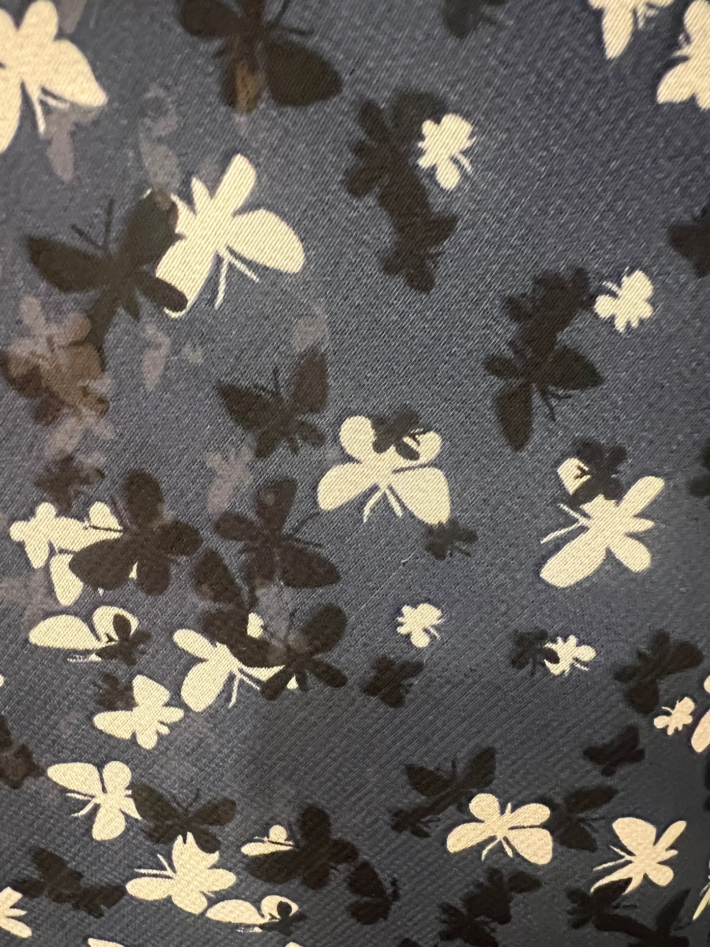 Gonna Malu’ Chiffon azzurro polvere con farfalle