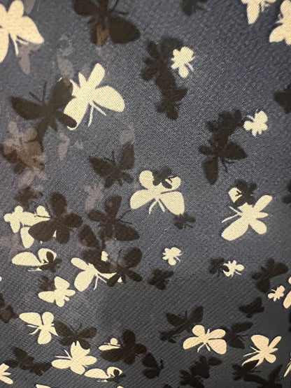 Gonna Malu’ Chiffon azzurro polvere con farfalle