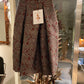Gonna Robi  Broccato Bordeaux e Argento