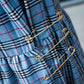 Gonna Franci Tartan Azzurro