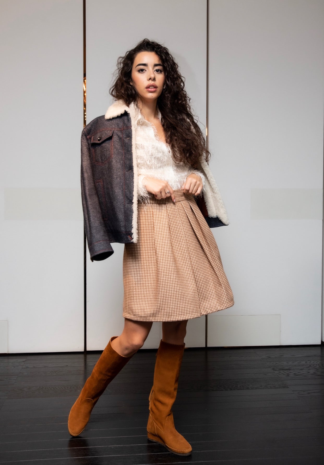 Gonna Paola Lana Beige