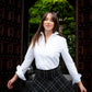 Gonna Valentina Corta Tweed Nero e Oro