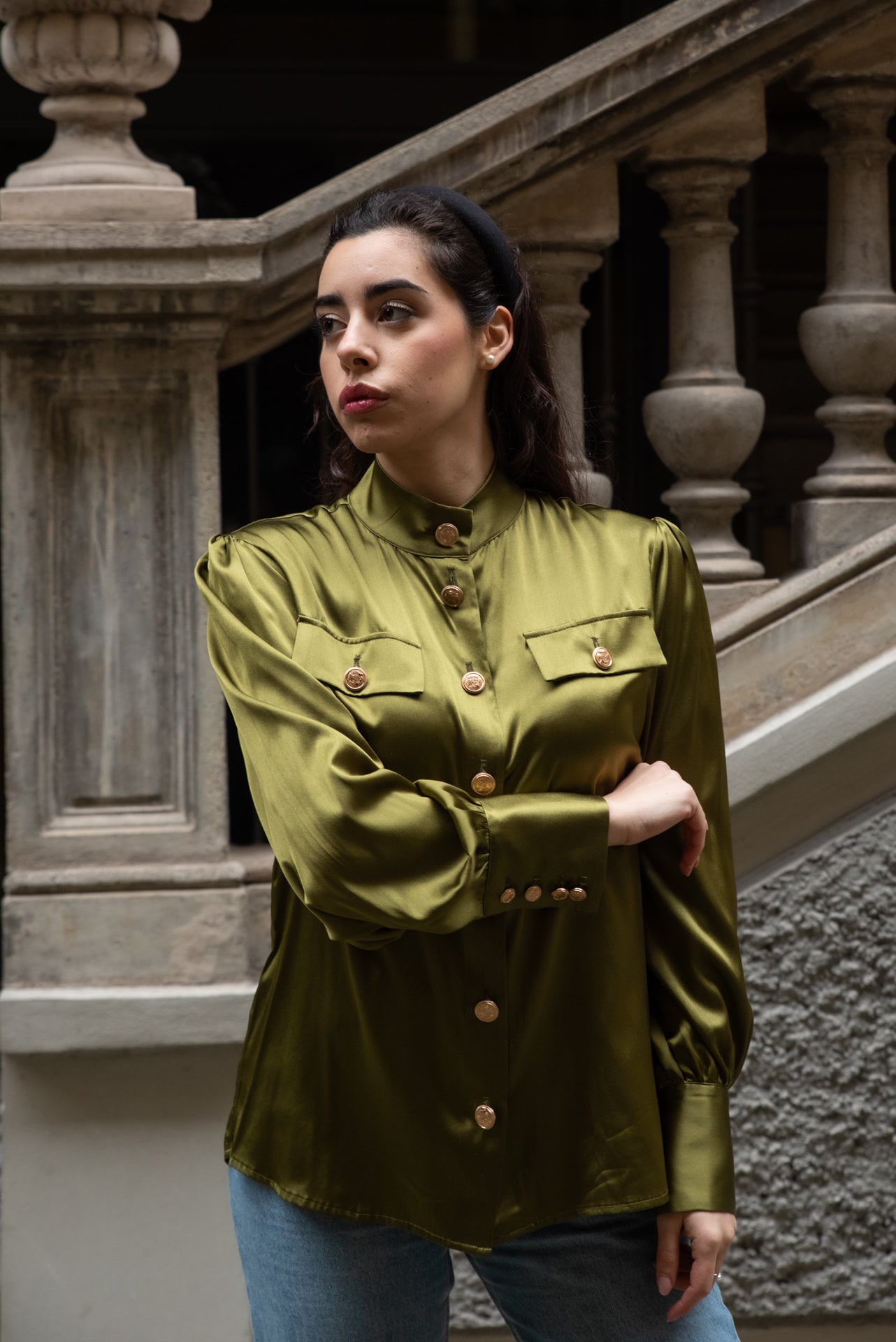 Top bottoni oro Modello TOKYO