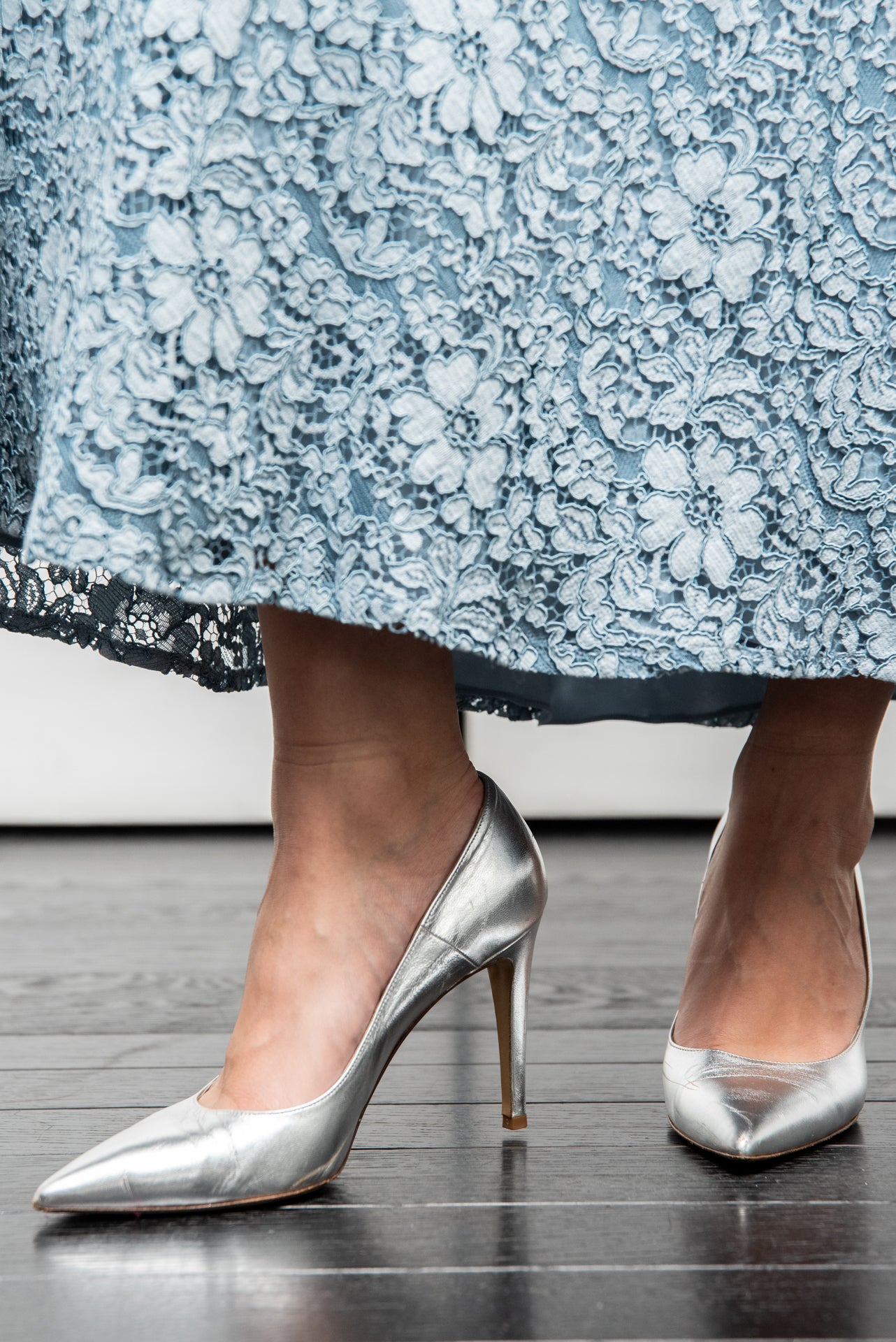 Gonna Valentina pizzo azzurro