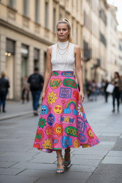 Gonna Malu’ raso di cotone Smile Bubble Gum