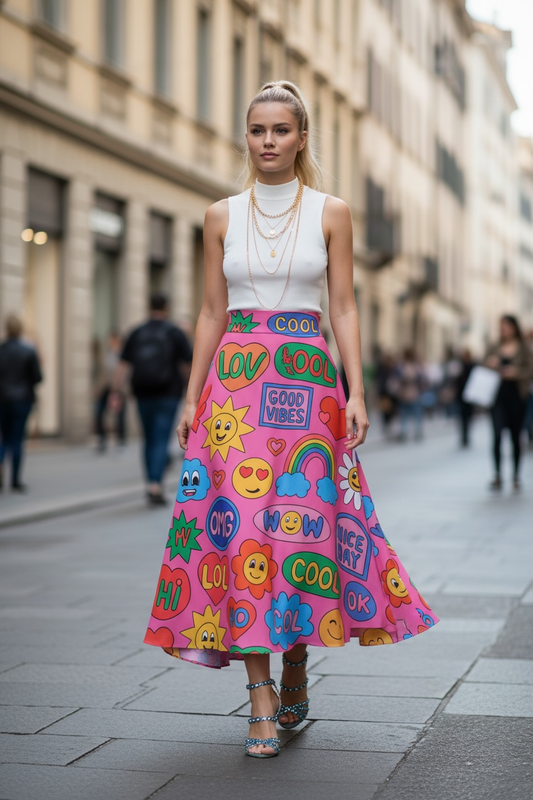 Gonna Malu’ raso di cotone Smile Bubble Gum