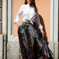 Gonna Malu’ satin Verde Bottiglia Cinghie