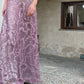 Gonna Valentina Paillettes e Cristalli LUXURY EDITION malva